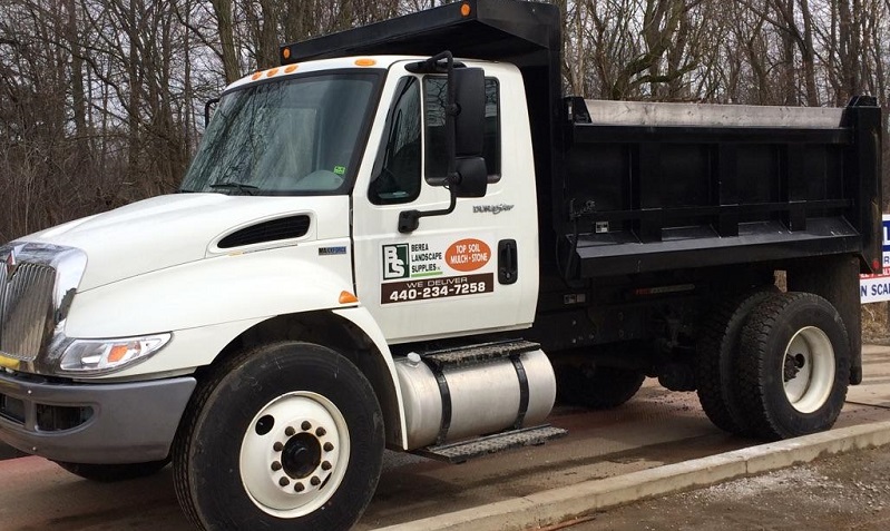 mulch delivery truck